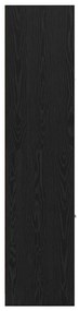 Armário de Apotecário Carvalho Preto 30x41x174,5 cm Madeira Engenharia