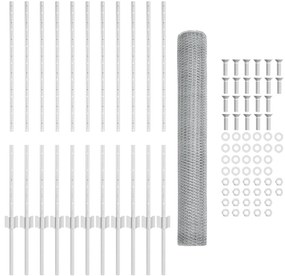 Conjunto de Cerca de Jardim Conjunto de 2 Aço galvanizado