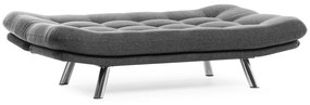 Sofá-Cama de 3 Lugares Misa – Cinzento Escuro – 52x175x40 cm