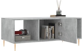 Mesa de centro 102x50x40 cm madeira processada cinza cimento