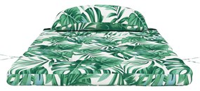 Almofada Tropical com Padrão de Folhas Padrão de Folhas Poliéster