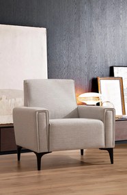 Sofá de 1 Lugar Horizon – Ecru – 90x85x77 cm