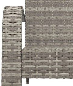 Cadeira de jardim Adirondack vime PE cinzento