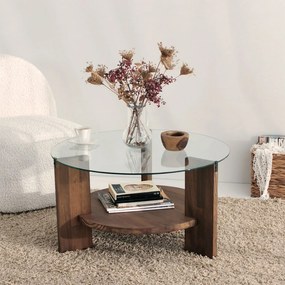 Mesa de Café Mahal – Cor de Noz – 75 cm x 40 cm x 75 cm