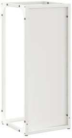 Suporte para lenha 25x25x60 cm aço laminado a frio branco