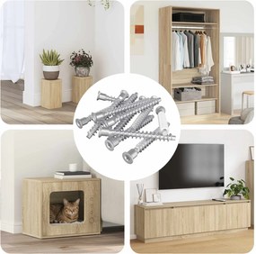 vidaXL Parafusos Confirmat 2100 pcs Prateado Metal