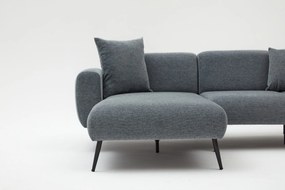 Sofá de Canto Side – Antracite – 252 x 77 x 82 cm