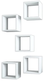 Prateleira de Parede Box – Branco – 30x24x30 cm (5 Peças)