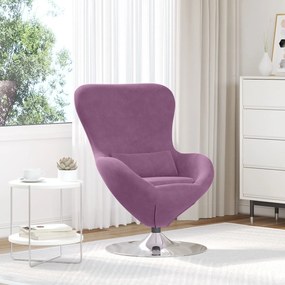 Cadeira Egg de Veludo Roxo