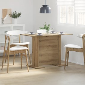 Mesa de Jantar vidaXL Artisan Oak 110x60x75 cm Madeira Engrenhada