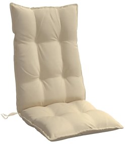 Almofadões p/ cadeira encosto alto 4 pcs tecido oxford bege