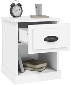 Mesas cabeceira 2pcs 39x39x47,5 cm derivados de madeira branco