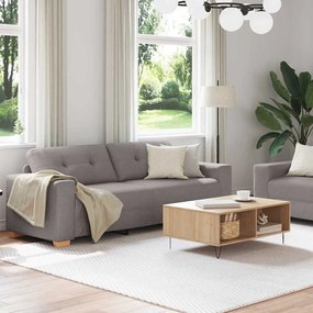 Conjunto de Sofá com Almofadas de Tecido Taupe