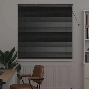Persiana de Janela com cortinas Outros Manual Preto 135 x 175 cm Alumí