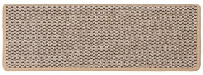 Tapetes escada adesivos aspeto sisal 30pcs 65x21x4cm bege-claro