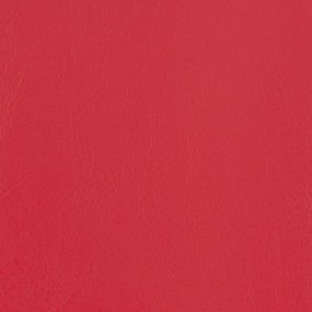 Poltrona com apoio de pés couro artificial vermelho