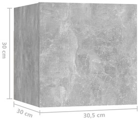 Mesa de cabeceira derivados de madeira cinzento cimento