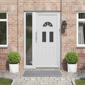 vidaXL Floreira 2 pcs Branco 30 x 30 x 30 cm Aço