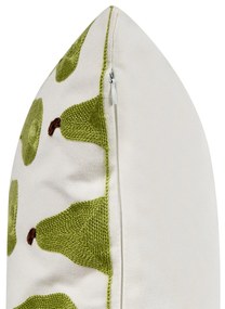 Conjunto de 2 almofadas com padrão de peras brancas e verdes 45 x 45 cm TRACHELIUM Beliani