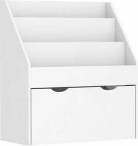 AIYAPLAY Estante de Brinquedos com 3 Compartimentos Gaveta com Rodas para Quarto Sala de Jogos 62,5x30x70 cm Branco | Aosom Portugal