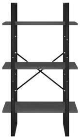Unidade de prateleiras 60x30x105 cm derivados de madeira cinza