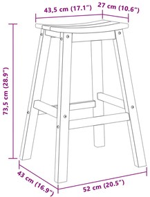 Banquetas 2 pcs Cinzento-Claro HDPE