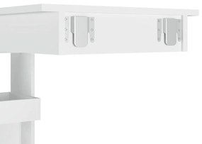 Mesa de bar p/ parede 102x45x103,5 cm derivados madeira branco