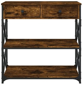 Mesa consola 75x28x75 cm derivados de madeira carvalho fumado