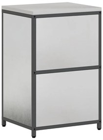 Armário de Armazenamento para Cozinha Prata 60 x 50 x 92 cm