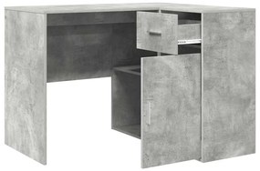 Mesa de Canto Cinza Concreto 102x88x75 cm Madeira Engenheirada