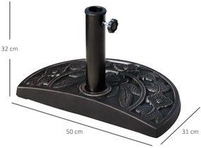 Base para Chapéu de Sol Peso 9 kg Base para Chapéu de Sol de Resina em