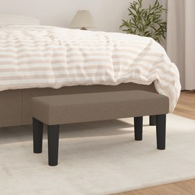 vidaXL Banco 70x30x30 cm tecido cinza-acastanhado
