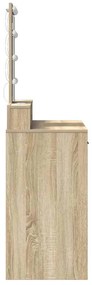 Mesa de Maquiagem vidaXL com Luzes LED Carvalho Sonoma 100x41x140 cm