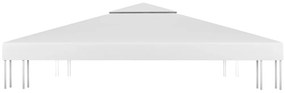 Cobertura de gazebo com 2 camadas 310 g/m² 4x3 m branco