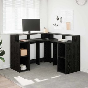 vidaXL Mesa Carvalho Preto 130x130x91 cm Madeira Engenheirada