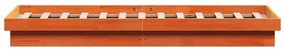 Estrutura de cama c/ LEDs 135x190 cm pinho maciço castanho mel