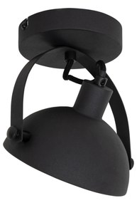 Luminária de teto industrial preta com dourado 15 cm ajustável - Magnax Industrial
