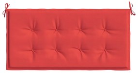 Almofadão p/ banco de jardim 100x50x3cm tecido oxford vermelho