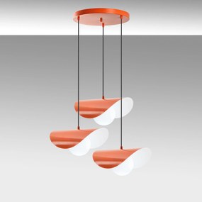 Candeeiro de Teto Vatoz – Laranja – Diâmetro 50 cm, Altura Total 75 -