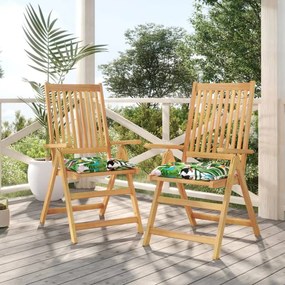 vidaXL Almofadões para cadeira 2 pcs 40x40x7 cm tecido multicor