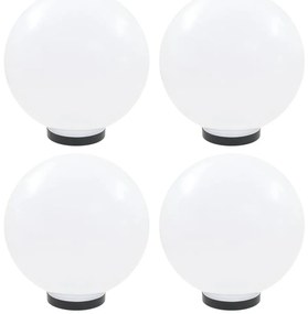Candeeiros esféricos LED 4 pcs 30 cm PMMA