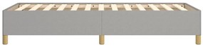 Estrutura de cama sem colchão 90x190 cm tecido cinzento-claro