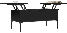 Mesa de centro 100x50x45 cm derivados de madeira/metal preto