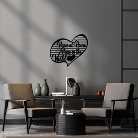 Acessório Decorativo de Parede Peace At Home Peace in The Wor – Preto