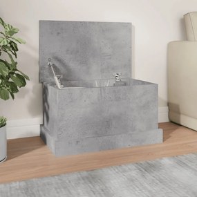 816500 vidaXL Caixa de arrumação 50x30x28 cm derivados madeira cinza cimento