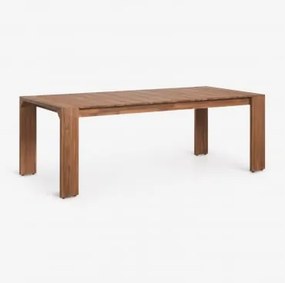Mesa De Jantar Retangular 220x100 Cm Em Madeira De Acácia Mirelen Castanho Acácia - Sklum