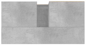 Armário WC 65x33x60 cm derivados de madeira cinzento cimento