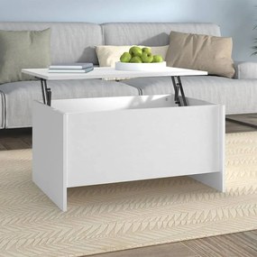 Mesa de centro 80x55,5x41,5 cm madeira processada branco