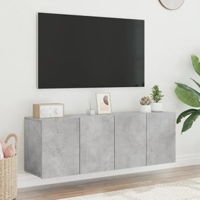 Móveis de parede para TV 2 pcs 60x30x41 cm cinzento cimento