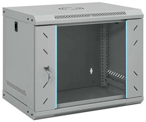 vidaXL Armário de Rede com armazenamento Cinzeto 53 x 45 x 45 cm Aço